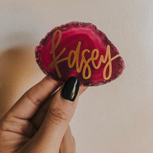 Agate Slice Personalized Place Card