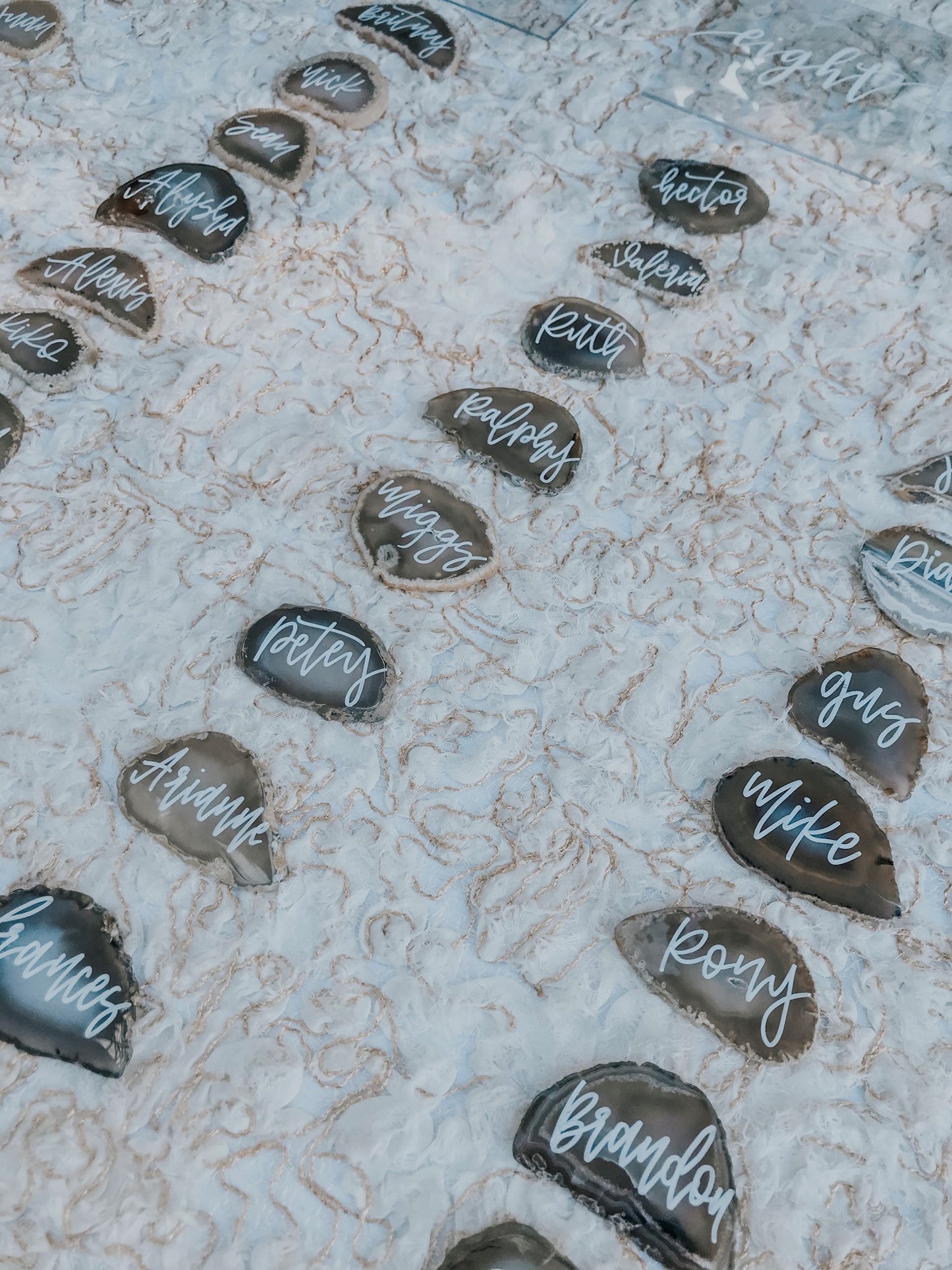Agate Slice Personalized Place Card