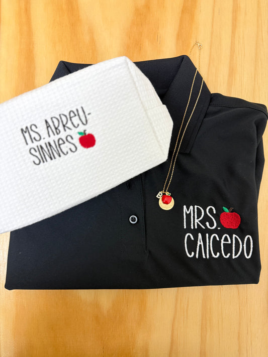 Embroidered Teacher Polo