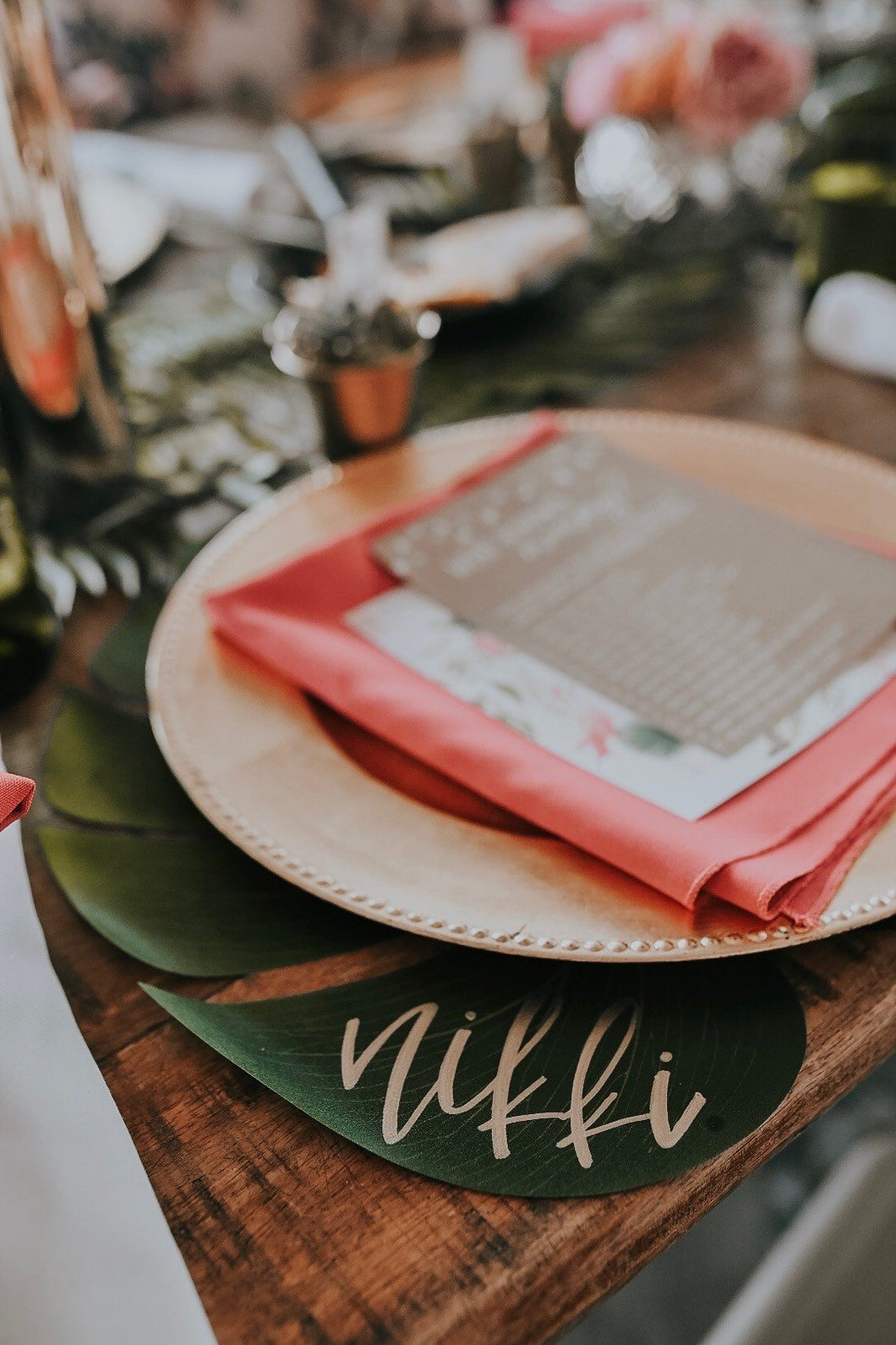 Palm Leaf Place Cards