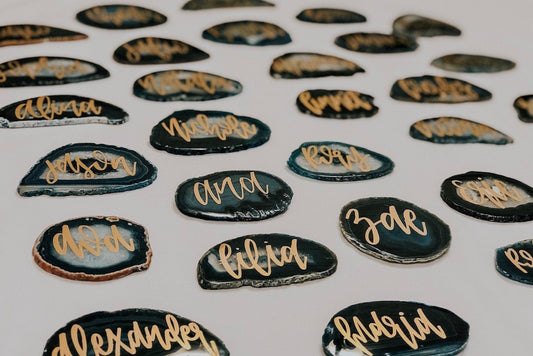 Agate Slice Personalized Place Card