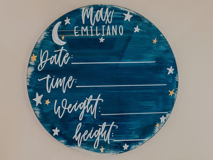 Sofi’s baby name plate