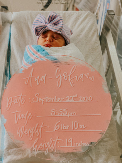 Sofi’s baby name plate